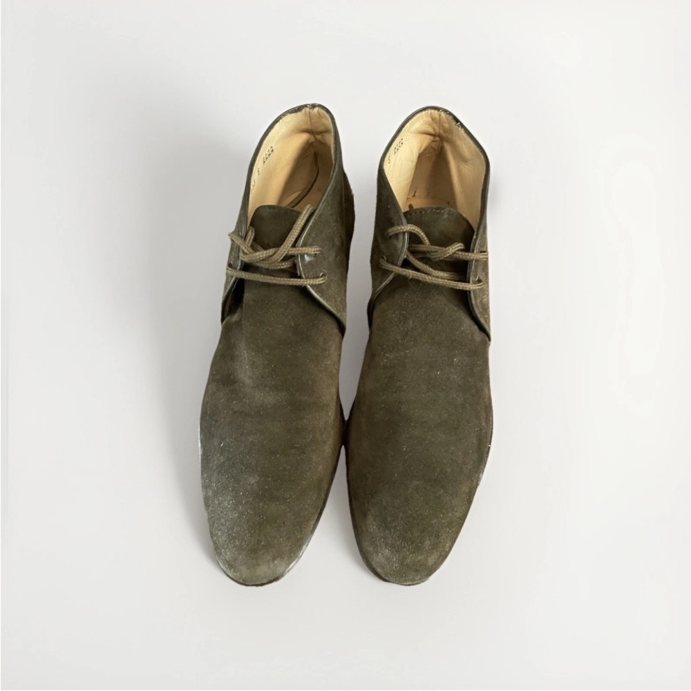 Salvatore Ferragamo olive  Green Men's Suede boots